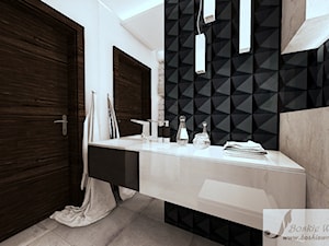 ŁAZIENKA PROJEKT I REALIZACJA POZNAŃ - Mała łazienka z oknem, styl nowoczesny - zdjęcie od Boskie Wnetrza i Ty