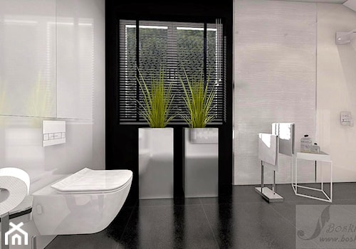 Średnia na poddaszu łazienka z oknem, styl nowoczesny - zdjęcie od Boskie Wnetrza i Ty