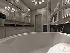 ARANŻACJA DOMU W GŁOGOWIE 1 - Średnia bez okna z lustrem z dwoma umywalkami łazienka, styl prowansalski - zdjęcie od Boskie Wnetrza i Ty