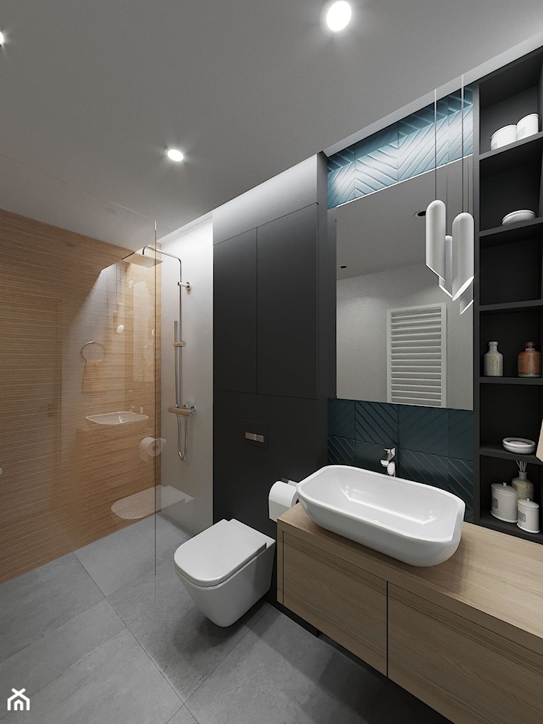 Projekt wnętrza nowoczesnej łazienki - zdjęcie od mkdesign_com_pl - Homebook