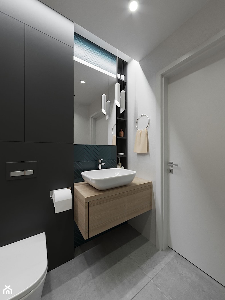 Projekt wnętrza nowoczesnej łazienki - zdjęcie od mkdesign_com_pl - Homebook