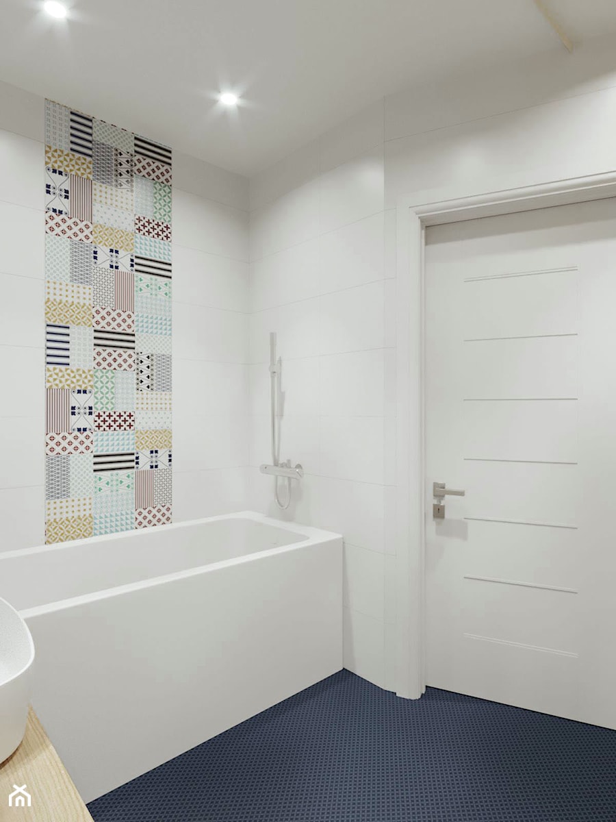 Projekt wnętrza łazienki w nowoczesnym stylu. - zdjęcie od Katarzyna Rudak - Architektura Wnętrz Gryfów Śląski