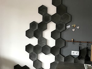 Betonowe płytki 3D - Jadalnia, styl nowoczesny - zdjęcie od Decopanel