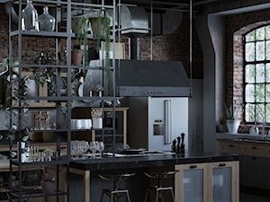 Kitchen for ZOV / Loft - Kuchnia, styl industrialny - zdjęcie od Irina Pravko