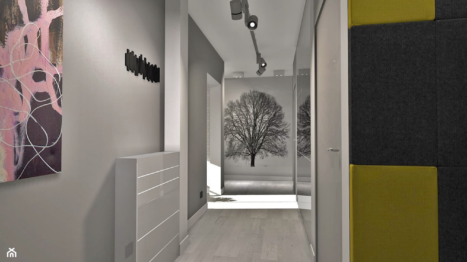 Mieszkanie w bloku z wielkiej płyty - Hol / przedpokój, styl skandynawski - zdjęcie od Designbox Marta Bednarska-Małek - Homebook