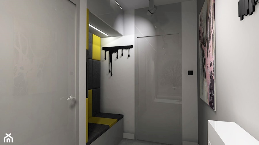 Mieszkanie w bloku z wielkiej płyty - Hol / przedpokój, styl skandynawski - zdjęcie od Designbox Marta Bednarska-Małek
