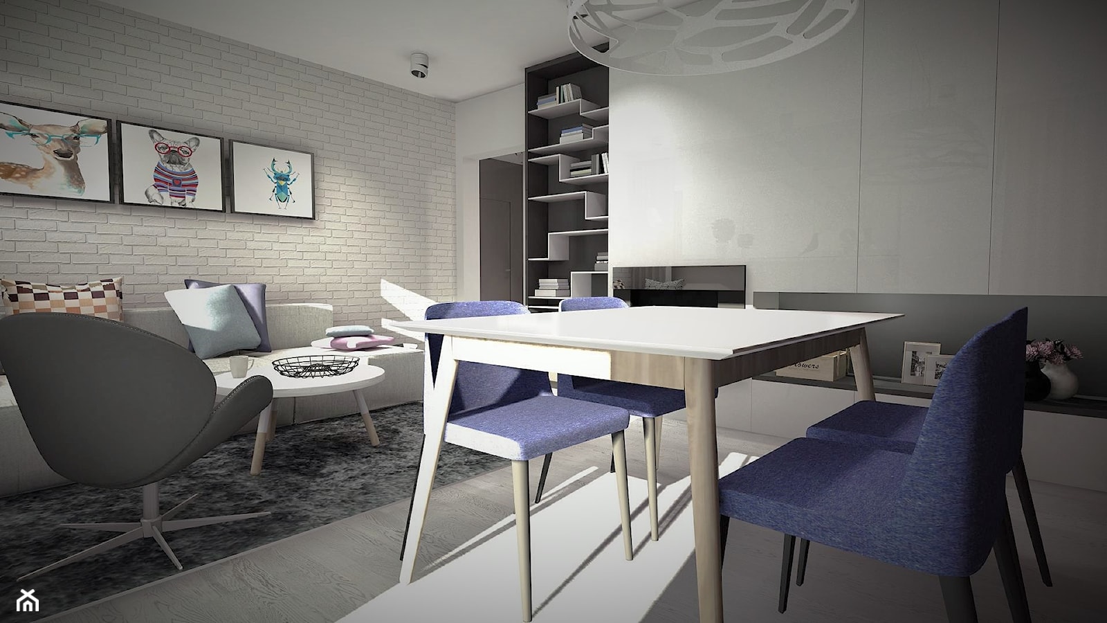 Mieszkanie w bloku z wielkiej płyty - Salon, styl skandynawski - zdjęcie od Designbox Marta Bednarska-Małek - Homebook