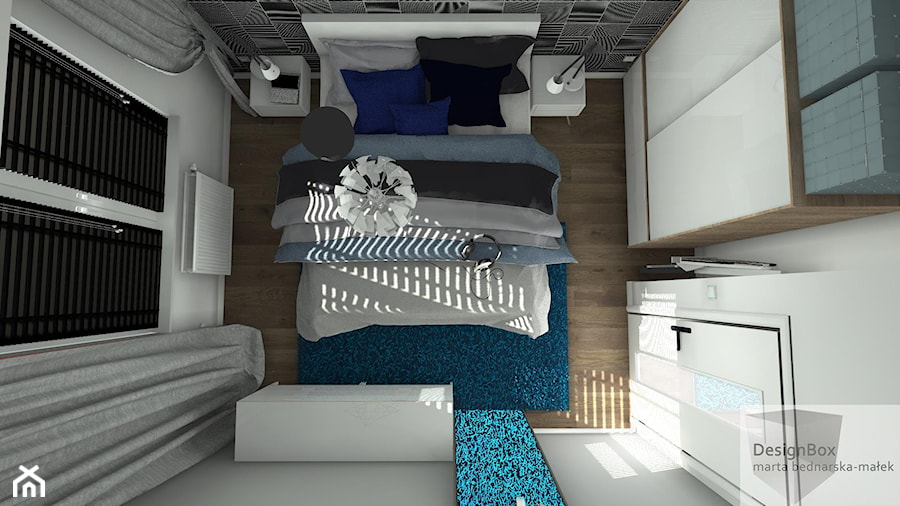 Sypialnia w mieszkaniu pod wynajem - Sypialnia, styl skandynawski - zdjęcie od Designbox Marta Bednarska-Małek