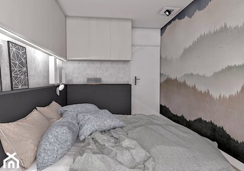 Minimalistyczna sypialnia - Średnia sypialnia, styl minimalistyczny - zdjęcie od Designbox Marta Bednarska-Małek