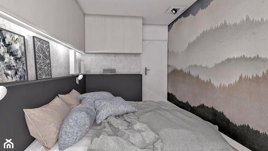 Minimalistyczna sypialnia - Średnia sypialnia, styl minimalistyczny - zdjęcie od Designbox Marta Bednarska-Małek
