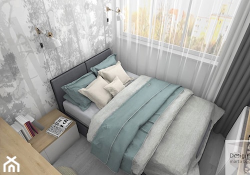 Kompaktowa sypialnia - Mała sypialnia, styl skandynawski - zdjęcie od Designbox Marta Bednarska-Małek