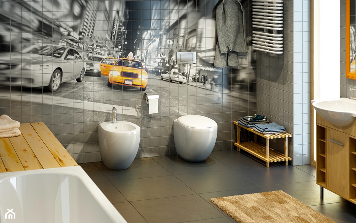 Łazienka - mozaika na ścianie - zdjęcie od betimo - Homebook