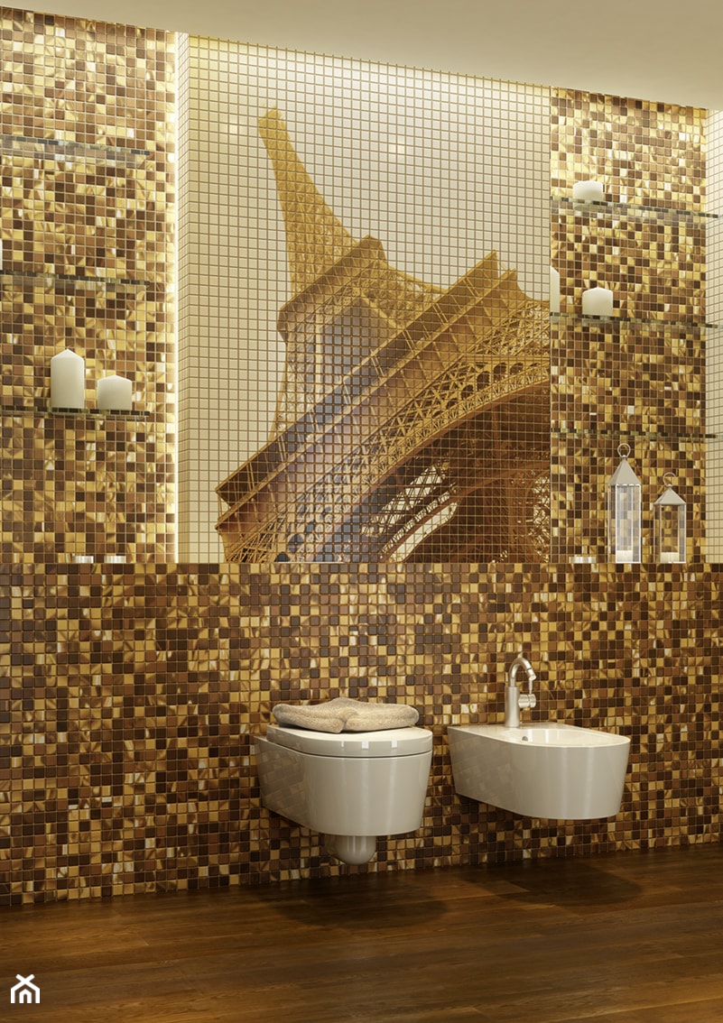 Toaleta - mozaika na ścianie - zdjęcie od betimo