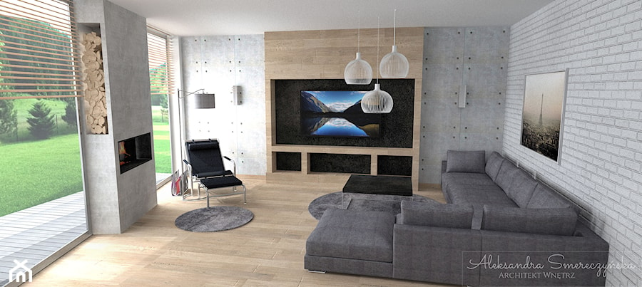 Przestronny salon - zdjęcie od Aleksandra Tymińska Projektowanie Wnętrz