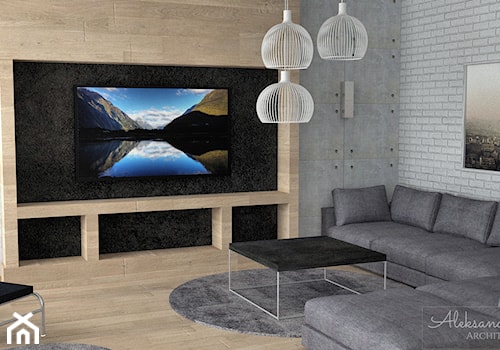 Duży narożnik w salonie - zdjęcie od Aleksandra Tymińska Projektowanie Wnętrz