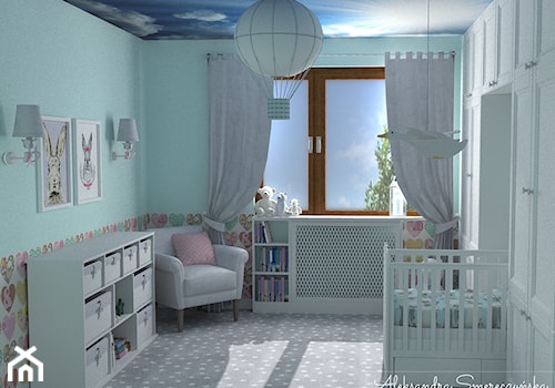 Miętowy pokój dla dziecka - zdjęcie od Aleksandra Tymińska Projektowanie Wnętrz