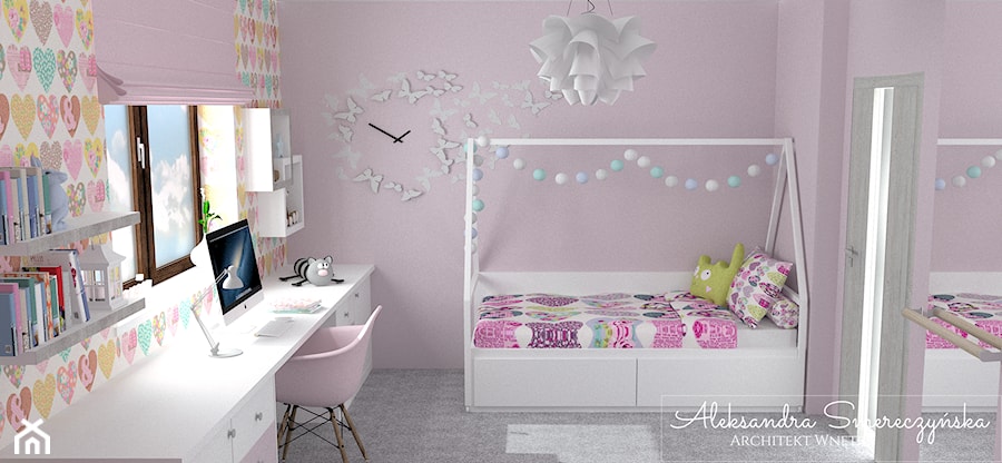 Pokój dla dziewczynki - zdjęcie od Aleksandra Tymińska Projektowanie Wnętrz