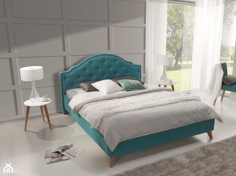 Łóżka - Średnia szara sypialnia, styl nowoczesny - zdjęcie od Wajnert Meble