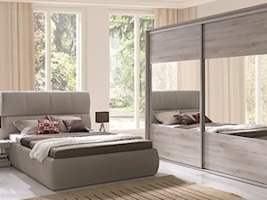Łóżka - Średnia szara sypialnia, styl tradycyjny - zdjęcie od Wajnert Meble