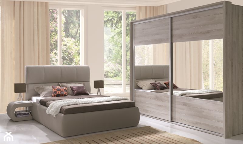 Łóżka - Średnia szara sypialnia, styl tradycyjny - zdjęcie od Wajnert Meble - Homebook