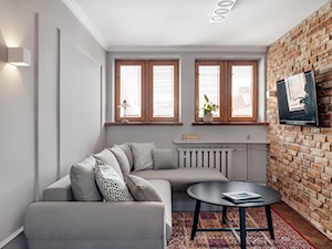 Apartament do wynajęcia na krakowskim Kazimierzu - Mały biały salon, styl nowoczesny - zdjęcie od double look design