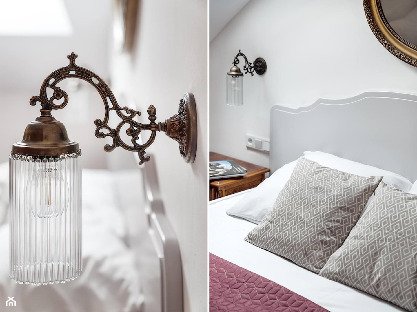 Apartament na wynajem na krakowskim Kazimierzu - Mała biała szara sypialnia, styl nowoczesny - zdjęcie od double look design - Homebook