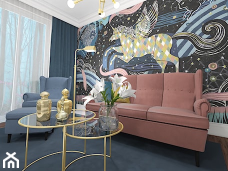 Aranżacje wnętrz - Salon: Nastrojowy apartament, Gdańsk - Mały biały niebieski salon, styl vintage - ART ELIXIR. Przeglądaj, dodawaj i zapisuj najlepsze zdjęcia, pomysły i inspiracje designerskie. W bazie mamy już prawie milion fotografii!