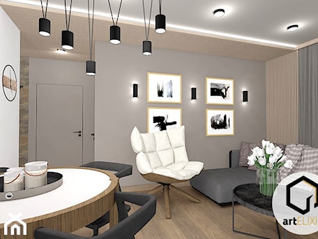 Aranżacje wnętrz - Salon: Apartament w Olsztynie - Salon, styl nowoczesny - ART ELIXIR. Przeglądaj, dodawaj i zapisuj najlepsze zdjęcia, pomysły i inspiracje designerskie. W bazie mamy już prawie milion fotografii!