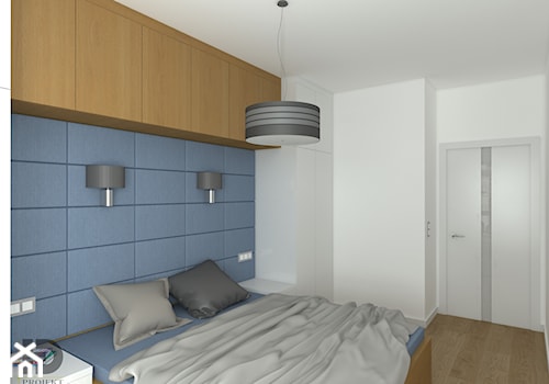 VILLA NOBILE - Mieszkanie 48m2 - Średnia biała sypialnia, styl nowoczesny - zdjęcie od HD PROJEKT - Studio Projektowania Wnętrz