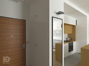 VILLA NOBILE - Mieszkanie 48m2 - Mały biały hol / przedpokój, styl nowoczesny - zdjęcie od HD PROJEKT - Studio Projektowania Wnętrz