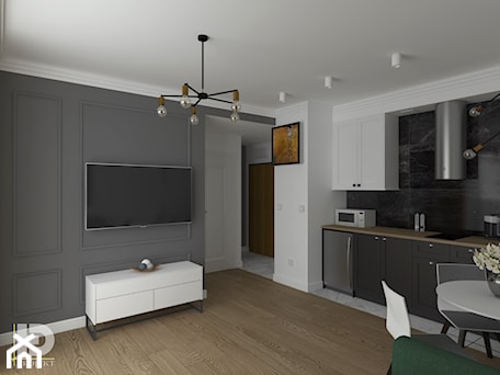 Aranżacje wnętrz - Salon: APARTAMENT 1 - HD PROJEKT - Studio Projektowania Wnętrz. Przeglądaj, dodawaj i zapisuj najlepsze zdjęcia, pomysły i inspiracje designerskie. W bazie mamy już prawie milion fotografii!