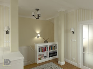 SEGMENT MIESZKALNY - Poddasze 50m2 - Beżowa sypialnia na poddaszu, styl tradycyjny - zdjęcie od HD PROJEKT - Studio Projektowania Wnętrz