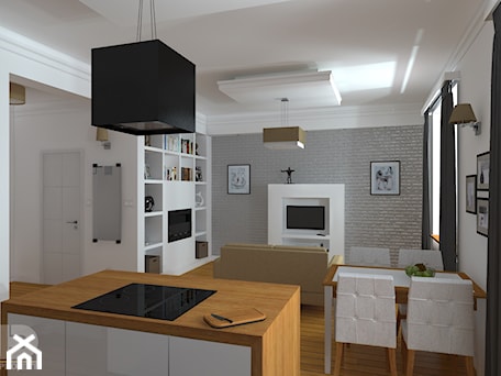 Aranżacje wnętrz - Salon: STARA KAMIENICA - Apartament 60m2 - Salon, styl nowoczesny - HD PROJEKT - Studio Projektowania Wnętrz. Przeglądaj, dodawaj i zapisuj najlepsze zdjęcia, pomysły i inspiracje designerskie. W bazie mamy już prawie milion fotografii!