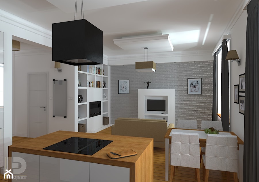 STARA KAMIENICA - Apartament 60m2 - Salon, styl nowoczesny - zdjęcie od HD PROJEKT - Studio Projektowania Wnętrz