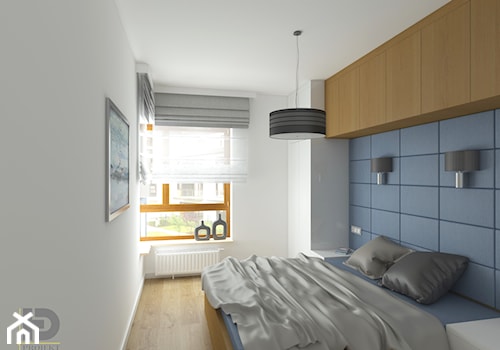 VILLA NOBILE - Mieszkanie 48m2 - Średnia biała sypialnia, styl nowoczesny - zdjęcie od HD PROJEKT - Studio Projektowania Wnętrz