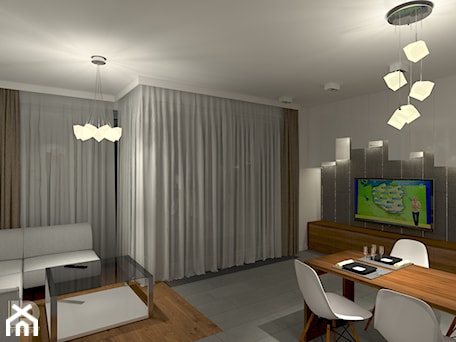 Aranżacje wnętrz - Salon: MENNICA - Apartament 49m2 - warianty aranżacji - Salon, styl nowoczesny - HD PROJEKT - Studio Projektowania Wnętrz. Przeglądaj, dodawaj i zapisuj najlepsze zdjęcia, pomysły i inspiracje designerskie. W bazie mamy już prawie milion fotografii!