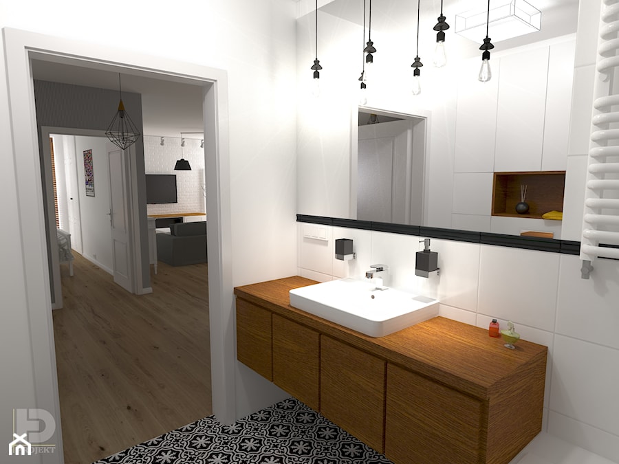 ZEN GARDEN - Mieszkanie 68m2 - Mała bez okna łazienka, styl skandynawski - zdjęcie od HD PROJEKT - Studio Projektowania Wnętrz