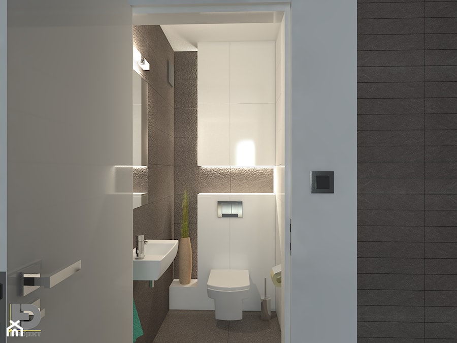 MODERNA - Mieszkanie 69m2 - Mała łazienka, styl nowoczesny - zdjęcie od HD PROJEKT - Studio Projektowania Wnętrz