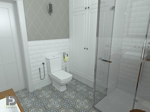 SEGMENT MIESZKALNY - Poddasze 50m2 - Mała bez okna łazienka, styl tradycyjny - zdjęcie od HD PROJEKT - Studio Projektowania Wnętrz