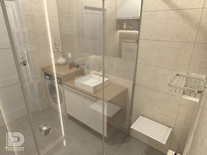 MODERNA - Mieszkanie 69m2 - Mała bez okna z pralką / suszarką z lustrem łazienka, styl tradycyjny - zdjęcie od HD PROJEKT - Studio Projektowania Wnętrz
