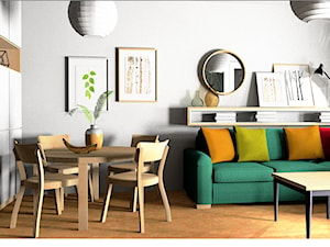 Mieszkanie_korkowe_OTWOCK - Salon, styl nowoczesny - zdjęcie od PROJEKTOWA ODNOWA Studio Projektowe
