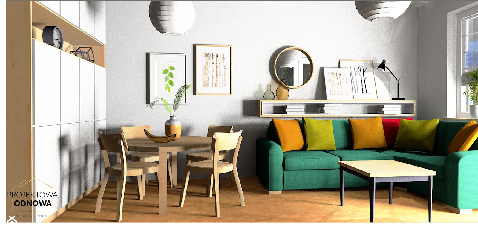 Mieszkanie_korkowe_OTWOCK - Salon, styl nowoczesny - zdjęcie od PROJEKTOWA ODNOWA Studio Projektowe - Homebook