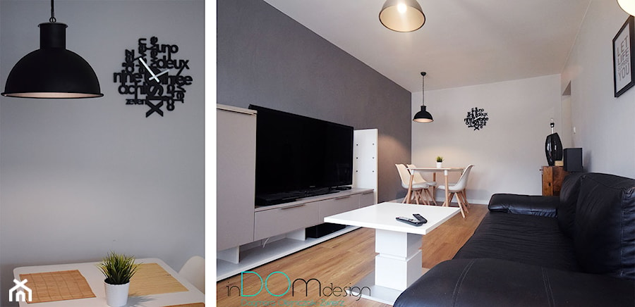 Mieszkanie na wynajem - metamorfoza - Salon, styl nowoczesny - zdjęcie od INDOMDESIGN