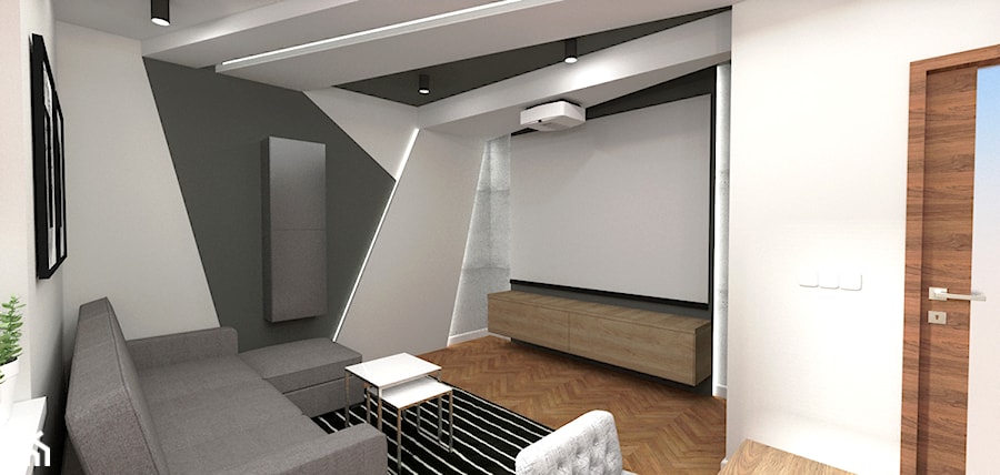 Mieszkanie dla singla - Salon, styl nowoczesny - zdjęcie od INDOMDESIGN