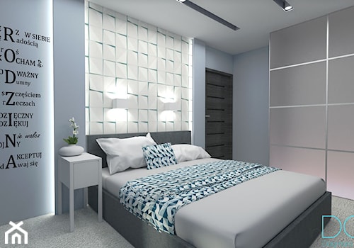 Pomysł na sypialnię - Średnia szara sypialnia, styl minimalistyczny - zdjęcie od INDOMDESIGN