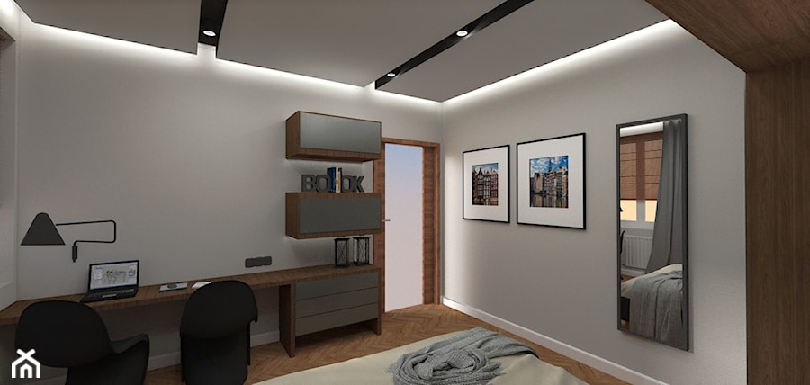 Mieszkanie dla singla - Sypialnia, styl minimalistyczny - zdjęcie od INDOMDESIGN