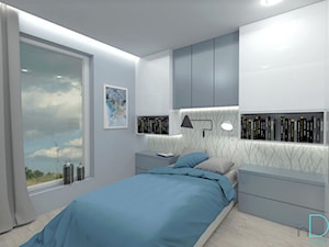 Pomysł na sypialnię - Średnia szara sypialnia, styl nowoczesny - zdjęcie od INDOMDESIGN