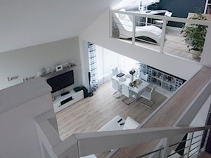 Nowoczesny minimalizm -dom pod Łodzią - Salon, styl nowoczesny - zdjęcie od INDOMDESIGN