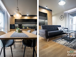 Apartament Pabianice - Salon, styl nowoczesny - zdjęcie od INDOMDESIGN