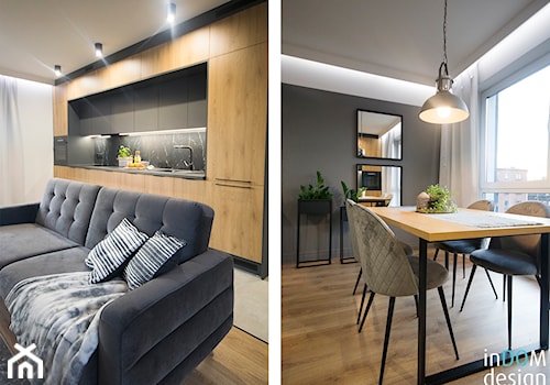 Apartament Pabianice - Kuchnia, styl minimalistyczny - zdjęcie od INDOMDESIGN